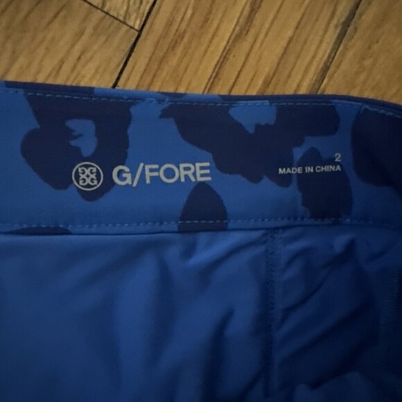 G/Fore G4 Women's Golf Skort Tonal Floral Wrap Print Surf Blue Size 2 - Picture 3 of 5